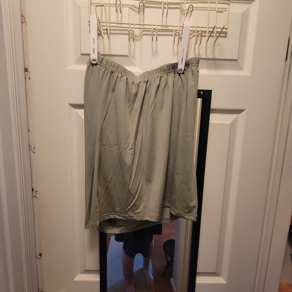 NWOT Sleek Olive Green Tube Top